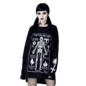 Rogue + Wolf Vampire Anatomy Tee | Black Long Sleeve | Size L | NWT